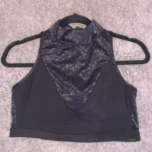 *SOLD* NWOT Black Cheetah Print Halter Bra